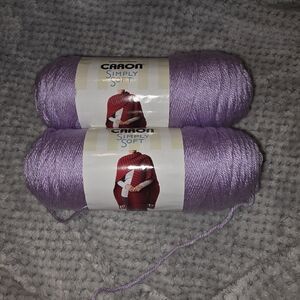 2 PACK! Caron Simply Soft Yarn, ORCHID (#9803) 6oz, 315yds, 100% Acrylic